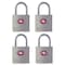 Master Lock Master Lock 7/8 in. H X 7/16 in. W X 7/8 in. L Steel Key Luggage Lock, PK4 4683Q - alternate 2